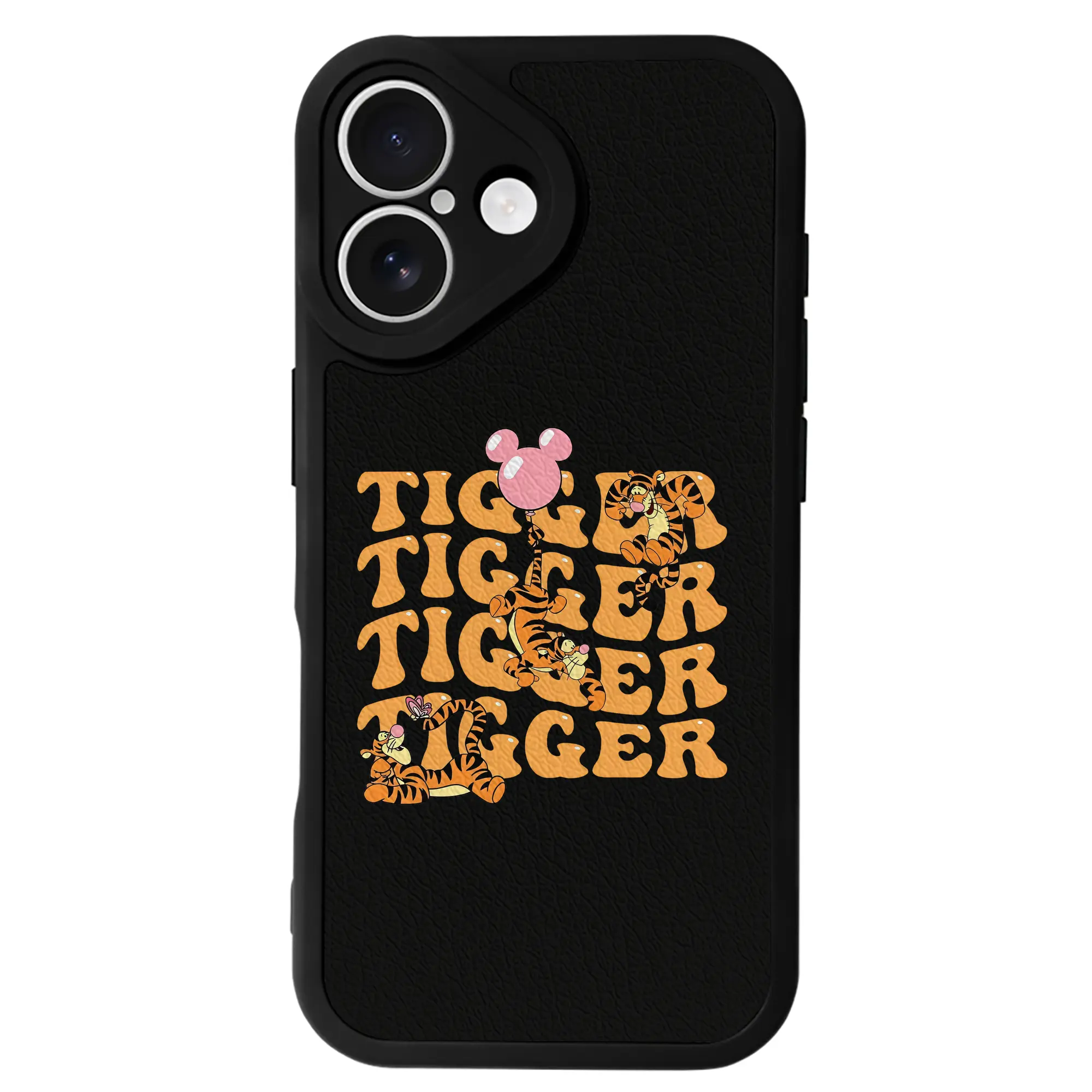 プーさん グッズ ティガー - IPhone 16シリーズ対応 ・ シリコンスマホケース ・ レザー調 ・ 高精度フィット ・ 耐衝撃 ・ ワイヤレス充電対応 ・ 精密カット